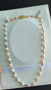 [ Woosilver ] Vòng Cổ Trai Ngọt Mix Hổ Phách - Secondhand - NTN243