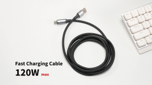 MeeGoo Type-C Fast Charging Cable PD120W Digital Display Data Cable USB to Type C Fast Charger Cable Nylon Braided 快充数据线 充电线