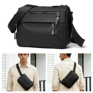 MENSPE Mens Shoulder Bag Fashion Messenger Bag Travel Bag Business Bag Large Capacity Cross Body Bag Waterproof Lightweight Casual Bag Leisure Sport Street Bag for College Student