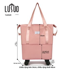 LUSUO | Túi Kéo Du Lịch Học Sinh Gấp Được Cho Nữ