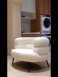 Ergonomic Designed Extra Soft Lambwool Fabric _ Large size Single Sofa Chair - D1 - Ready stock