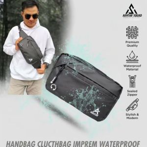 Tas Selempang Pria Distro New Design Slingbag Full Black