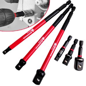 Impact Socket Adapter 1/4" 3/8" 1/2" Square Socket Driver Extension Bit Power Tools Hex Shank Impact Screwdriver Bit Holder