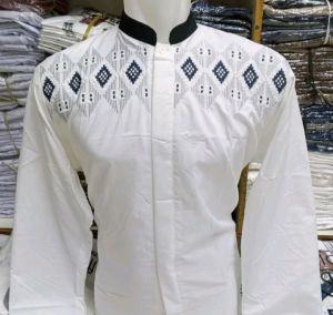 SS ARFAN ID-Koko pria putih fashion-Baju muslim pria terbaru-baju Koko putih lengan panjang-kemko model terbaru-baju muslim buat lebaran-koko fashion muslim pria-kurta model terbaru-baju muslim kurta-pakistan viral mewah-kemko lengan panjang putih mewah