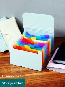 Small Size Bill File Holder Large Capacity Receipt Document Folder Purse Card Package A6 Multi-Layer Storage Fantastic Folder