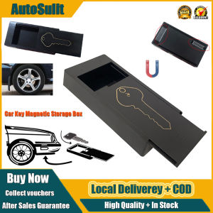 Mag-netic Key Safe Box Black - Spare Key Hider Anti-Theft For Home Gate Car Truck | Waterproof Outdoor Stash Holder Security Case