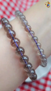 Collection Grade Smoky Lavender Libyan Desert Glass Meteorite Bracelet