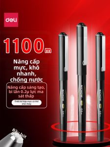 deli | Bút bi nắp roller 0.5mm khô nhanh dung lượng lớn