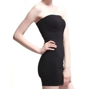 New Fashionable Wrap Chest Skirt Tight Base Layer White Top Womens Clothing Cotton Blend Spring Summer Midi Dress