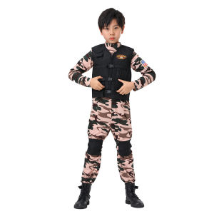 Fast shipping Luxurious Child Superhero Soldier Aespa Seal Team Army Military Uniform Costume Boys For Kids Gift
