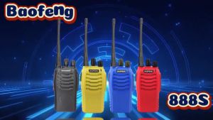 2 Set Baofeng BF-888S Walkie Talkie Type-c Charger Portable Two Way Radio FM Radio UHF Transceiver Long Range 1500mAh