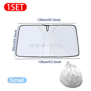 SEAMETAL Car Front Sunshades Foldable Windshield Sun Blocker Universal Fit for CarTruckSUV