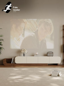 Retractable Cream French Style Micro-crystalline Stone TV Cabinet