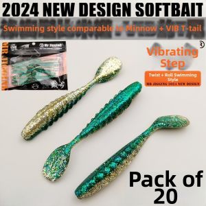 BAIXITANG | New Walking Lure Spiral T-Tail Soft Bait Jig Head