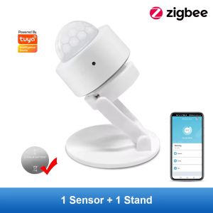 ONENUO Tuya Smart Zigbee Mini PIR Motion Detector + Passive Infrared Security Burglar Alarm Sensor Need Zigbee hub