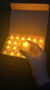Mini LED Flameless Tea Light Candles – Battery Operated for Holiday Birthday Wedding Halloween All Saints Day All Souls Day and Occasion Decor