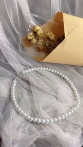 Vòng Cổ Ngọc Trai Nhân Tạo phụ kiện áo dài Trang sức cho nữ kiểu CHOKER (Có Móc Khóa - Sz 7mm )