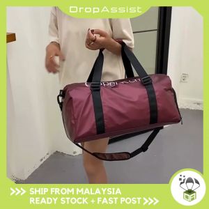 DROPASSIST 1378 READY STOCK Quality Large Capacity Waterproof Dry Wet Travel Duffel Gym Sport Bag With Shoe Compartment Beg Sukan
