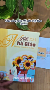 COMBO 5 Thiệp chúc mừng ngày 20/11 có lời chúc mặt ngoài thiệp ngẫu nhiên