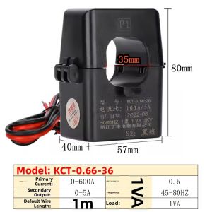 KCT-0.66-24/36/16 Open Type Current Transformer Click Type 50A 100A 200A Card Clip Style Low Voltage Electrical Component