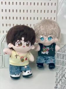 20cm Love and Deepspace  Fashion Outfit Idol Dolls Xavier Zayne Rafayel ralayo Sylus Cute Plush DollS Clothes Bib Pants Accessories