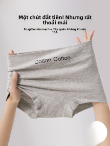 MiiOW | Quần lót nữ Pure Cotton Mid Waist 2025 Mẫu mới Quần lót kháng khuẩn Không để lại dấu vết Thoải mái Quần lót nam
