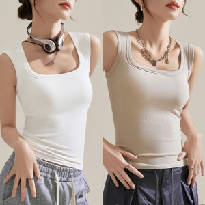 MiiOW | MiiOW No-Need-To-Wear Tank Top Womens Slim Fit Inner Wear Summer New Style Breast Reduction Anti-Light Classic Vest