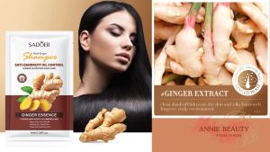 Set 5 gói Dầu gội gừng Sadoer dầu gội dưỡng ẩm cho mái tóc mềm mượt với hương thơm tinh tế gói 8ml thích hợp du lịch
