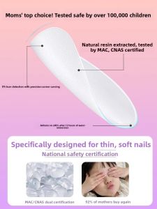 GANGHOU | Short New Trendy Girls Student Nail Stickers 12 Pieces