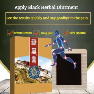 Traditional handmade plasters Relaxation of joints throughout the body Old man hides black plasters