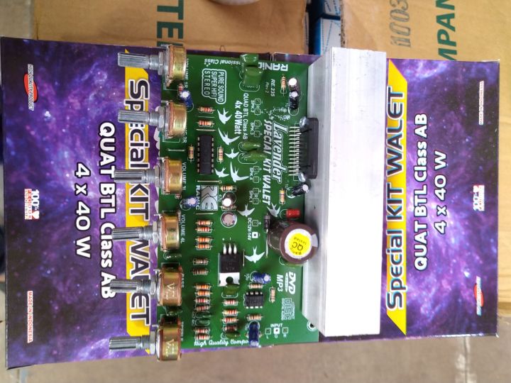 Kit Power Amplifier Walet TDA7386 4 Channel BTL Stereo ( Lavender