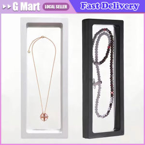 Wholesale Floating Frame Membrane Bracelet Necklace Plastic Clear Jewelry Box Display PE Film Jewelry Storage Box Packaging Case Stand Floating Frame