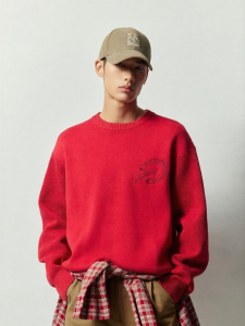 Jack Jones | Year of Horse New Special Edition Spring Salventius Collaboration Red Mens Chenille Sweater