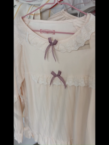 UNINICE INS Korean Sweet Cute Princess Style Long Sleeve Two Piece Set Sleepwear women Nightwear