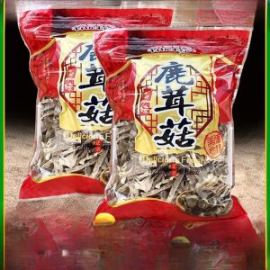 Specialty Dry Reishi Mushrooms 500g New Stock Ningde Fujian No Sulphur Soup Making Edible Fungi Dry Deer Velvet Mushroom