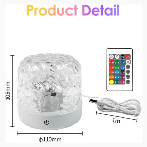 remote control night lamp / Dynamic Water Ripple projector light Bedside Lamp for Bedroom Christmas Decor Led Light Bluetooth Speaker