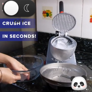 Stainless Ice Crusher Electric Heavy Duty Double Blade Ice Shaver Machine Electric Commercial High Power Ice Maker Machine Portable