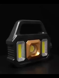 SG(Ready Stock)Solar flashlight COB portable hand-held work light USB emergency charging outdoor camping light strong light searchlight