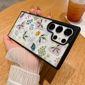 Colorful Butterfly Plastic Phone Case For Samsung Galaxy A56 5G A16 A15 A05 A07 A17 A55 A54 A36 A13 A26 Transparent Case Cover