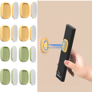 การจัดเก็บเทปแม่เหล็กควบคุมระยะไกล 4 ชิ้นบนผนัง ไม่จําเป็นต้องเจาะ ติดผนัง ปลั๊กแม่เหล็กที่แข็งแกร่ง ตัวยึด