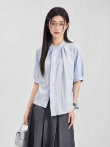 Blue Stylish Lightweight Summer Commuter Shirt