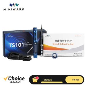 Miniware TS101 หัวแร้งแบบพกพาปรับอุณหภูมิ Digital SOLDER Station TIP TS-BC2 PD3.1 90W TS100 อัพเกรด