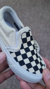 Sepatu Anak V4ns Slip On Checkerboard OG Cream - Sepatu Anak Slop Catur Krem Size 21-35 BISA COD