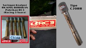 Saringan Knalpot RX KING BOBOKAN BAHAN SEMI KUNINGAN ASLI BERKUALITAS TIPE C20RR RC3 (RACING 3SUARA)