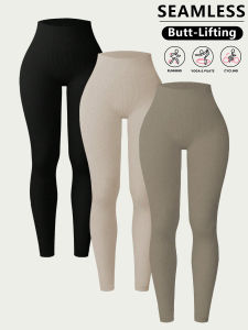 3PCS Womens Sports Leggings High Elasticity Yoga Pants Suitable For Hiking Trekking Gym Spring