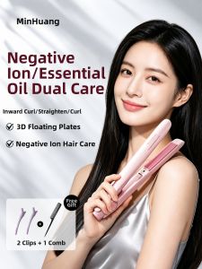 MinHuang | Dụng Cụ Duỗi & Uốn Tóc Ion Âm Di Động