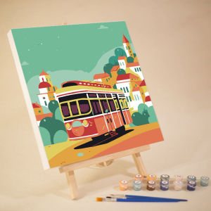 Italian Street View Town Digital Oil Painting DIY Hand-Filled Landscape Painting Hand-Painted Acrylic Oil Painting