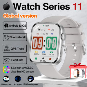 2025 New Watch 11 Series Smart Bracelet Men 43mm HD AMOLED GPS Sport Tracking 3D Menu Bluetooth Call Waterproof Smartwatch Woman