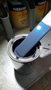 สีพ่นรถยนต์ สีเทา สีเทาแลมโบมูกฟ้า พ่นงานเฟอร์นิเจอร์ พ่นมอซิค์ ราคาเซ็นด์ ที่บริเวณรถยนต์ สมุดสมุด