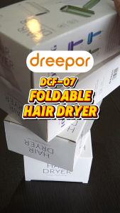 Dreepor Foldable Ionic Hair Dryer Hair Blower Foldable 700 W Quick Dry Strong Power Lightweight Design